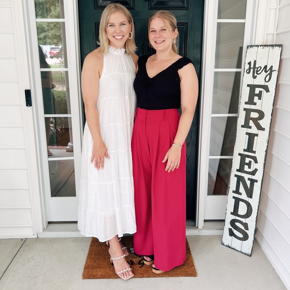 White floor length casual dress